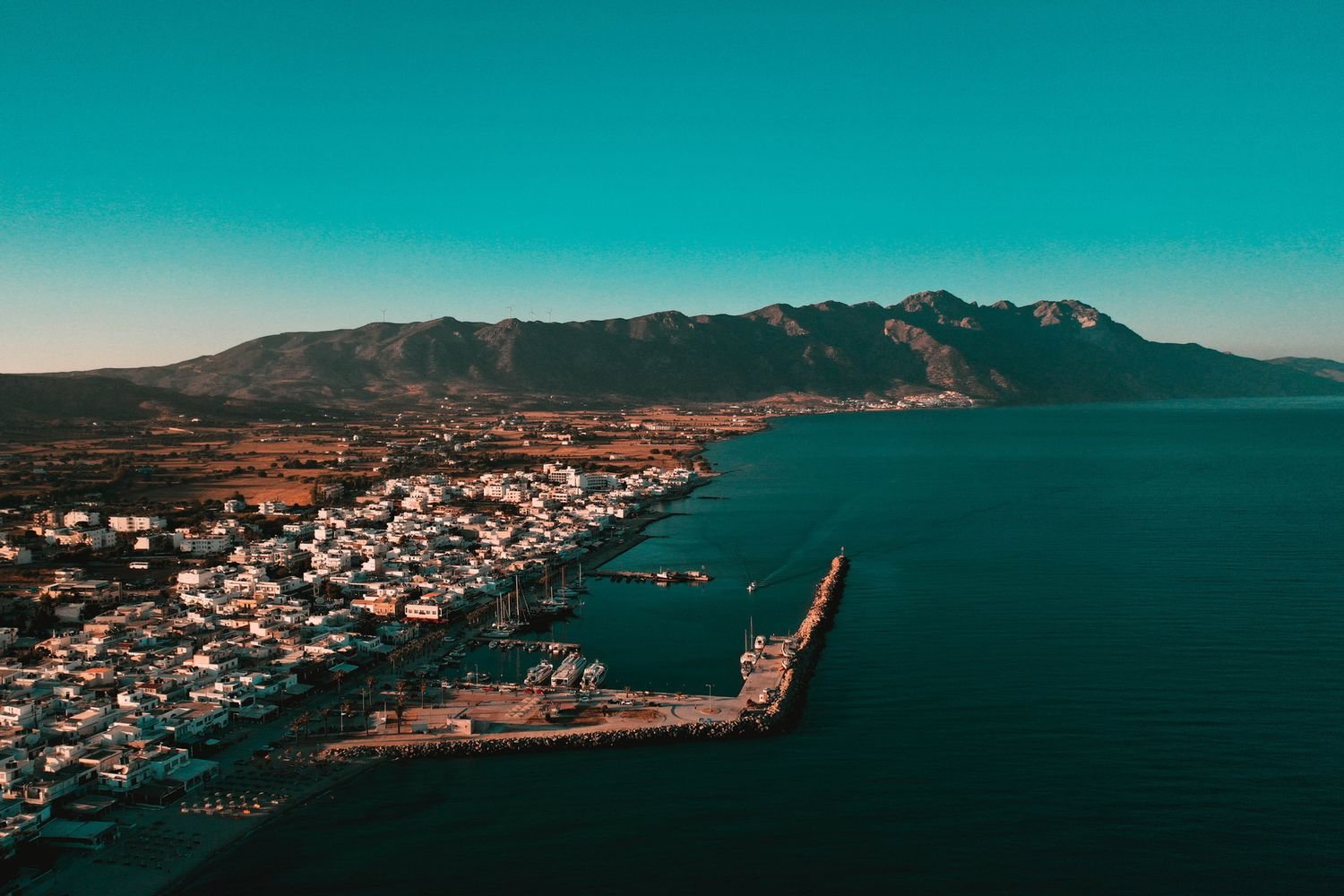 Kardamena village and harbour at dusk
